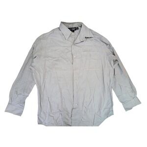 Polo‎ Golf Ralph Lauren Men's Light Blue Herringbone Dress Shirt Size Medium